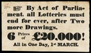 Last English Lotteries, 1826