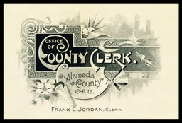 Frank C. Jordan, County Clerk, Alameda County, California