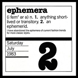 Word For The Day: "ephemera"